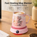 Coffee Mug Warmer & Mug Set, Electric Cup Warmer for Desk, 12H Timer - Image 4