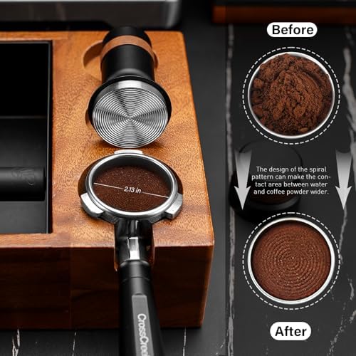 54mm Espresso Tools Set | Bottomless Portafilter | Black Calibrated Tamper | Fit Breville & Sage Barista Machine - Image 4