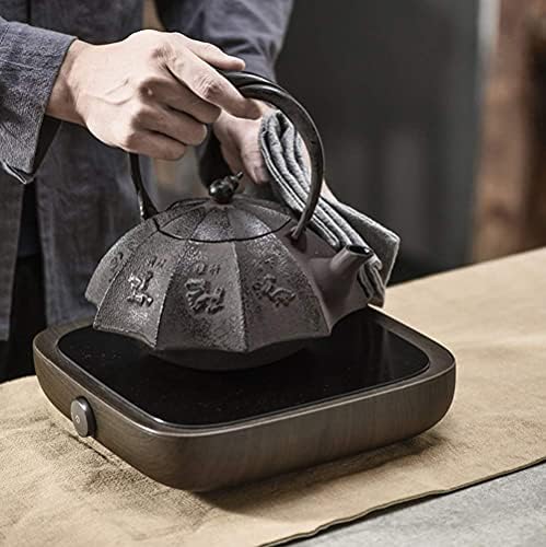 BERTY·PUYI Tea Kettle, Cast Iron Teapot, Tea Kettle with Removable Stainless Steel Infuser Internal Enamel Iron Teapots, Stovetop Tea Kettle for Kitchen Teahouses - Image 5