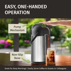 Cresimo Coffee Carafe with Pump 102oz / 3L Airpot Large Hot Water Dispenser - Image 5