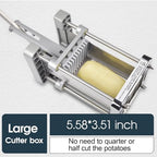 French Fry Cutter, Sopito Professional Potato Cutter Stainless Steel with 1/2-Inch and 1/4-Inch Blade Great for Potatoes Carrots Cucumbers - Image 2