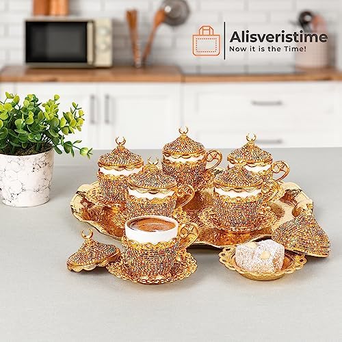 Alisveristime Gelincik Crystal Turkish Coffee Set, 27 Pc (Mix) - Image 2