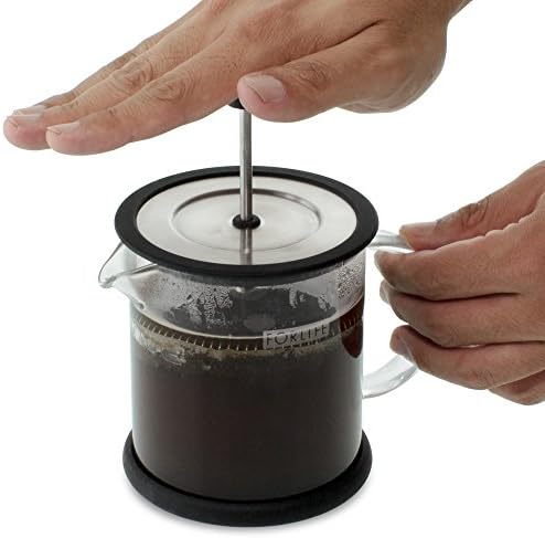 FORLIFE Cafe Style Glass Coffee/Tea Press, 16-Ounce, Black - Image 6