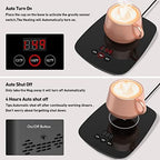 Mug Warmer,Coffee Warmer for Desk,Electric Cup Warmer with Three Temperature Settings,Coffee hot Plate for Cocoa Tea Milk with Auto Shut Off After 4H Feature (Wood Color/Without Mug) 2PCS - Image 2