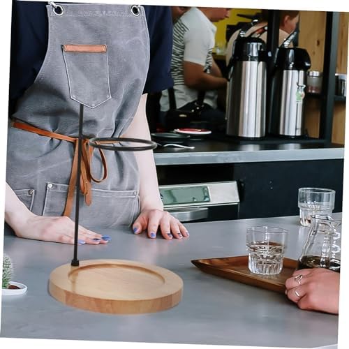 Coffee Dripper Stand Stable Wooden Base Stainless Steel Holder for Pour-over Coffee for Home Brewing - Image 7