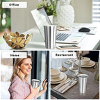 Stainless Steel Cups, 16 oz Insulated Tumbler, 4 Pack Double Wall Unbreakable Stackable Water Tumblers Insulated Metal Cup Premium Drinking Glasses for Travel Camping Home Outdoor - Image 6