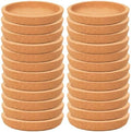24pcs Round Cork Coaster Absorbent & Heat Insulation (Light Brown) by Unknown