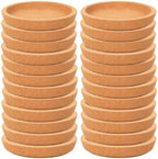24pcs Round Cork Coaster Absorbent & Heat Insulation (Light Brown) by Unknown