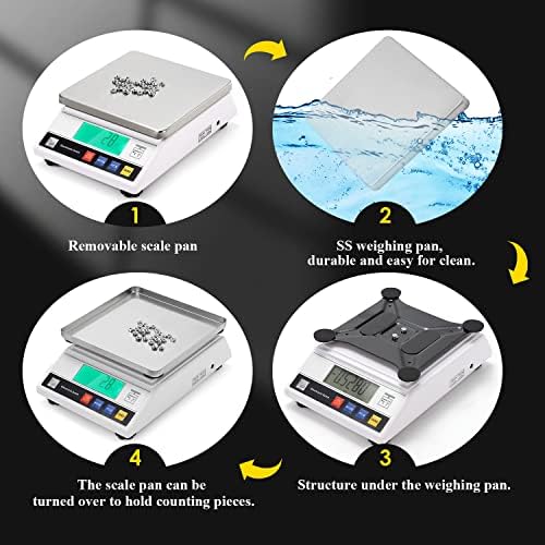 CGOLDENWALL High Precision Digital Accurate Analytical Electronic Balance Laboratory Lab Scale Industrial Weighing and Counting Scale with Counting Function CE 0.1g (3kg, 0.1g) - Image 4