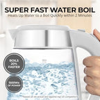 Zulay Kitchen Fast Boiling Electric Water Kettle - 1.7L, 1500W, Auto Shut-Off for Overboil & Boil Dry Protection, Cool-Touch Handle, 360° Base - Rapid Teapot Boiler For Coffee & Tea - White - Image 2