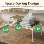 Evelots Wire Shelf Organizer Set, Metal Cabinet Shelf Risers, 4-Pack, White - Image 2