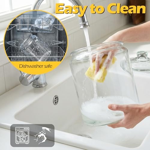 Masthome Glass Cookie Jar with Airtight Lid, 1 Gallon, Wide Mouth Storage - Image 6