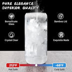 12Pcs Glass Cups with Bamboo Lids and Straws, 20oz Can Shaped Glass Tumbler - Image 5