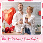 12 Pcs Valentine Gifts Glass Cups with Lids and Straws 16 oz Hearts Iced Coffee Cups Drinking Heart Women Ladies Wife Gift Valentines Day Galentines Party Supplies Wedding Birthday (Pink) - Image 6
