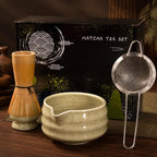 Ceramic Matcha Bowl Set with Bamboo Whisk, Japanese Tea Ceremony Home Use - Image 2