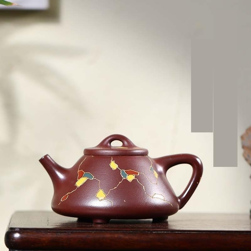 Tea Pots For Loose Tea Handmade Teapot Kung Fu Pot Creative Tea Set Traditional Retro Purple Clay Pot Home Tea Room Teapot Tea Infuser Pot - Image 2
