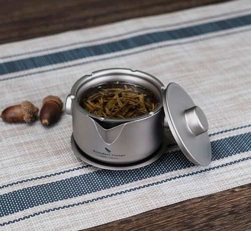 iBasingo 180ml Pure Titanium Travel Teapot, Ti-color Ti3136D - Image 3