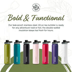The Tea Spot Steepware Tea Tumbler and Thermos, 22oz, Tea Bottle with tea infuser for loose leaf tea or iced coffee, Sleek Double Wall Tumbler & Insulated Travel Bottle - Violet - Image 2