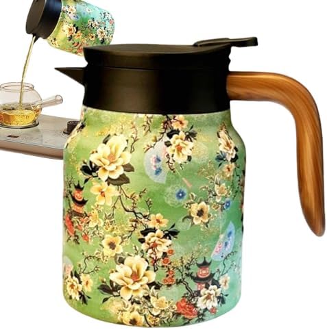 Thermal Tea Pots, Coffee and Beverage Dispenser, Stainless Steel Thermal Tea Pot, Coffee Carafes with Tea Infuser and Strainer, 33.8 Oz Hot Cold Beverage Dispenser, Insulated Tea C by Unknown
