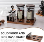 Light Blocking Glass Coffee Canister Set with Degassing Valve & Measuring Scoop for Coffee & Dry Food Storage - Image 6