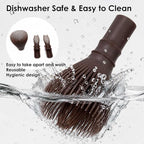 Japanese Tea Whisk Made of Resin, Non-breakable Dishwasher Compatible, Made in Japan, Brown Bamboo Color - Image 3