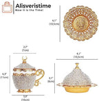 Alisveristime Gelincik Crystal Turkish Coffee Set, 27 Pc (Gold) - Image 3