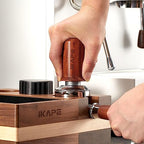 IKAPE 51mm Espresso Coffee Tamper, Spring-loaded Calibrated Tamper with Premium Stainless Steel, Walnut Wooden-Handle Tamper Compatible with All 51mm Espresso Machine Bottomless Portafilter - Image 5