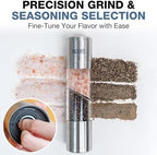 Eparé Bundle: Salt or Pepper Grinder & 2 in 1 Salt & Pepper Grinder - Battery Operated Ceramic Burr Peppermill & Space Saver Dual Mill Grinders - Image 5