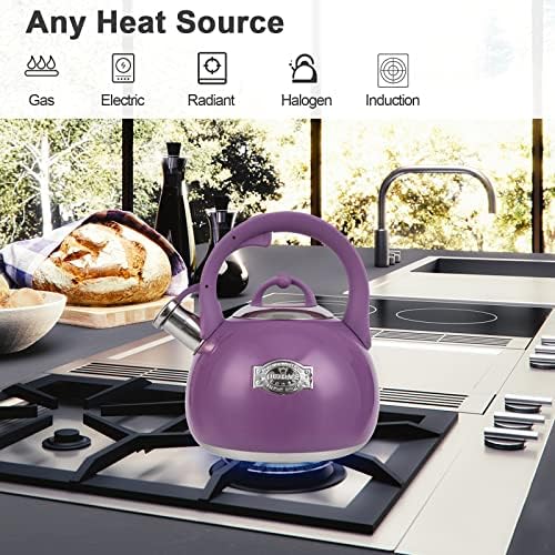 Tea Kettle for Stovetop, Food Grade Stainless Steel Water Kettle, Tea Pot for Home & Kitchen, 3.1 Quart - Image 2