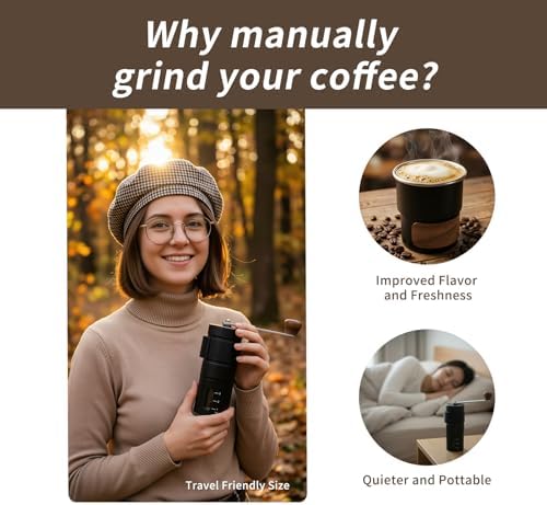 Pour Over Coffee Maker Set with Manual Burr Coffee Grinder, 6-Piece - Image 2