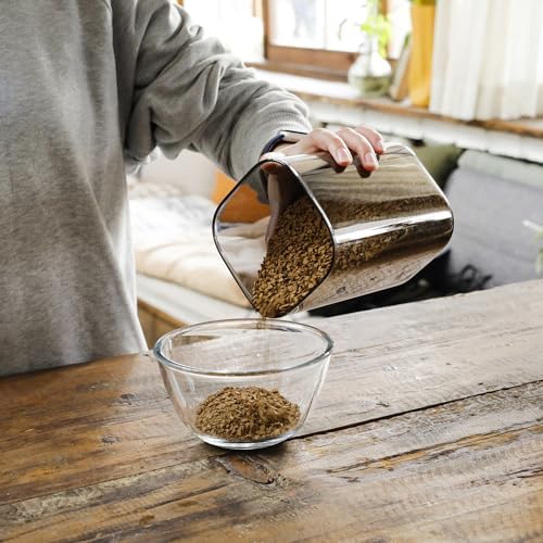 LIBWYS 4-Pack Anti-UV Square Glass Storage Jars with Bamboo Lids (1.22Qt) - Image 6