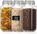 JunVpic 78oz Glass Jars with Airtight Lid, 3 Pack Flour Sugar Containers by Junvpic