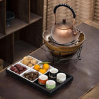 40.6oz Copper Tea Kettle for Stovetop Safe, Chinese Style Non-Coating Pure Copper Teapot with Tea Ball for Loose Tea, Handmade Solid Tea Pot with Non Slip Handle(1200ml) - Image 2