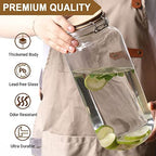 VITEVER [ Taller ] 92oz Glass Jars with Airtight Lid, Large Glass Food Storage Jars, 3 Pack Wide Mouth Airtight Glass Jars for Kitchen Pantry Spaghetti, Square Mason Jars with Labels - Image 2