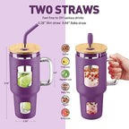 WINSA 40 oz Glass Tumbler with Straw and Lid & 50 oz Glass Water Bottles with Silicone Sleeve Bundle - Image 4