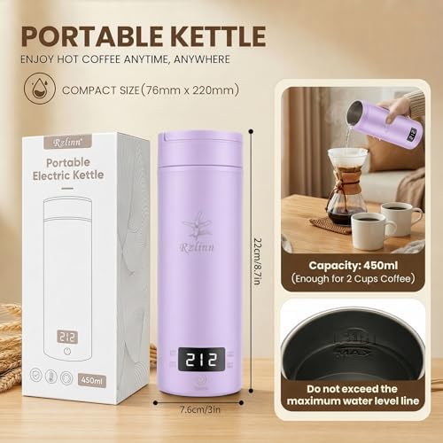 Portable Electric Kettle For Travel, 120V, 450ml, 4 Temperature Control - Image 2