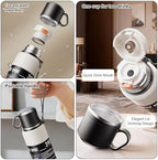 Stainless steel Vacuum Thermoses Bottle With Tea Infuser & Cup,Double Layer Insulated Coffee Bottles for Hot and Cold Drink Water Flask (White, 1680ML) - Image 3