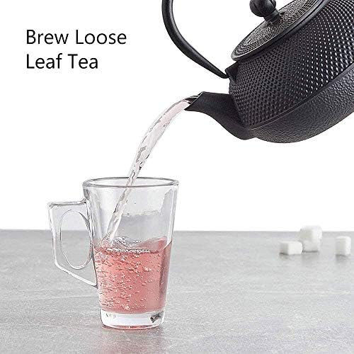 Japanese Cast Iron Teapot With Stainless Steel Infuser For Loose Leaf Tea And Teabags, Cast Iron Tea Kettle Stovetop Safe, 600ml/20oz - Image 4