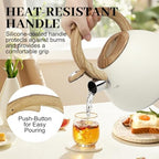 MARSKITOP Tea Kettle Stovetop, Loud Whistling Teapot, 2.6 Quart Cream White - Image 5