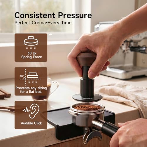 HiBREW 58mm Professional Espresso Tamper, Aluminum & Stainless Steel Base - Image 2