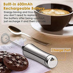 Stainless Steel Motor Milk Frother - Handheld Frother Whisk, Milk Foamer Frother, Mini Blender and Electric Mixer for Coffee, Frappe, Latte, Matcha - Image 6