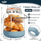 1 Gallon Glass Jar with Lid, 2 Pack Glass Food Storage Containers - Image 2