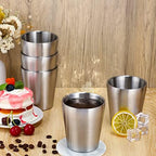 Amyhill 12 Pack Stainless Steel Cups Double Wall Insulated, Silver, 8.8 oz - Image 5