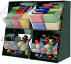 2 Pack Large Coffee Pod Holder, Coffee Station Counter Container Stackable Pantry Storage Organizer Bins, Creamer Suger Plastic Accessories Organizer for Office Home Kitchen Supplies(Green) by Unknown