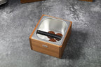 coffee knock box replacement for breville knockbox Sturdy solid wood and easy-clean stainless steel the espresso dump box Avoid coffee grounds splashing - Image 5