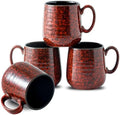 HASENSE 8 oz Ceramic Espresso Mugs Set of 4, Small Coffee Cups with Handle by Hasense