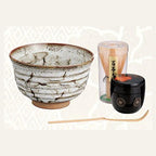 TOKYO MATCHA SELECTION - [VALUE] Matcha Bowl Set A - Bowl, Caddy, Chasen whisk, Chashaku tea scoop for Japanese Tea Ceremony [Standard ship by Int'l e-packet: with Tracking & Insurance] by Tokyo+Matcha+Selection