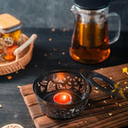 Elegant Glass Teapot with Built-In Tea Infuser & Stainless Steel Candle Warmer Base - 500ml, Premium Gift Set for Tea Lovers, Perfect for Brewing and Keeping Tea Warm (500ml) - Image 3