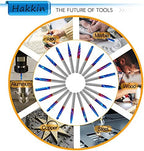 Hakkin 20 Pcs Carbide Rotary Burrs Set, End Mill CNC Router Bit, 1/8" Shank Nano Blue Coating Ball Nose End Mill, Double Cut Coat Rotary Drill for Die Grinder Woodworking, Engraving, Drilling, Carving - Image 5