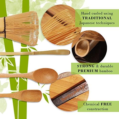 BambooMN Chashaku Matcha Tea Scoop Spoon Organic Bamboo Ceremonial Tea Utensil - Black - 100 Pieces - Image 4